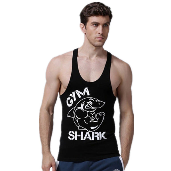 Tank Top Men Gym-shark Bodybuilding and Fitness